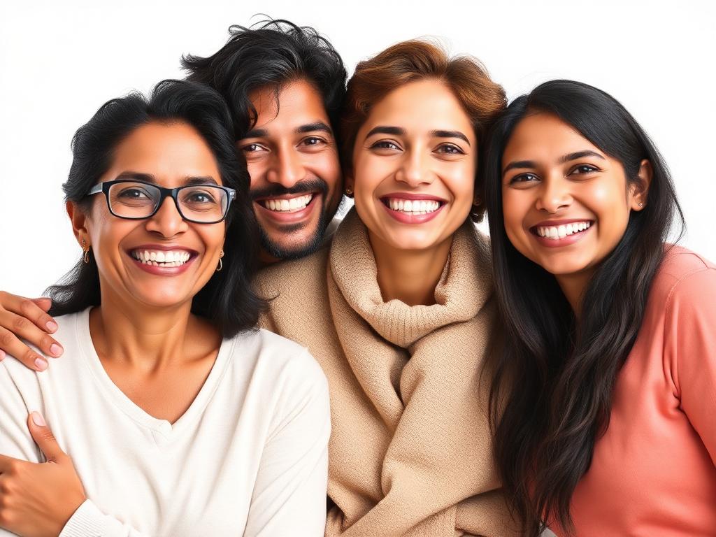 Happy healthy family